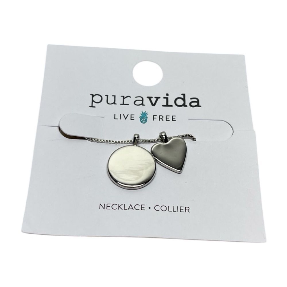 Pura Vida Engravable Layered Pendant Necklace NWT
